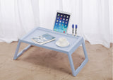 Laptop Bed Table with Foldable Legs - Multifunction Laptop Bed Desk for Home Office - Blue