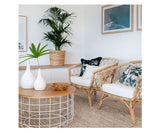 Coastal Cushion Covers - Coastal Fringe Palm Tree design Cushion Covers - 45cm x 45cm
