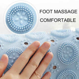 Foot Scrubber Mat - Grey Shower Bath Foot Scrubber Pad for Clean Feet -Round Non-slip Massage Pad