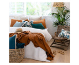 Coastal Pillow Covers - Coastal Fringe Palm Tree Design Pillow Covers - 35cm x 50cm