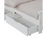 Under Bed Storage Drawers- Single Bed Frame Storage - White Trundle Drawers