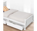 Under Bed Storage Drawers- Single Bed Frame Storage - White Trundle Drawers